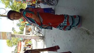 low hip saree show by young married bhabhi