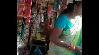 SATIN SILK SAREE AUNTY IN SHOP